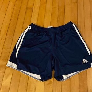 Women’s blue and white Adidas climacool shorts